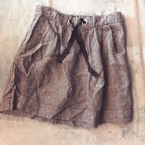 J.Crew Striped Linen Tie Waist Skirt